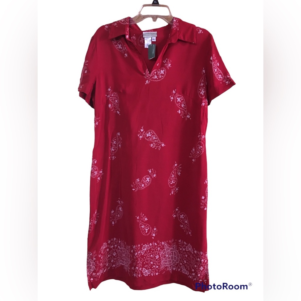 Coldwater  Creek V Neck Dress NWT Size Petite Large
